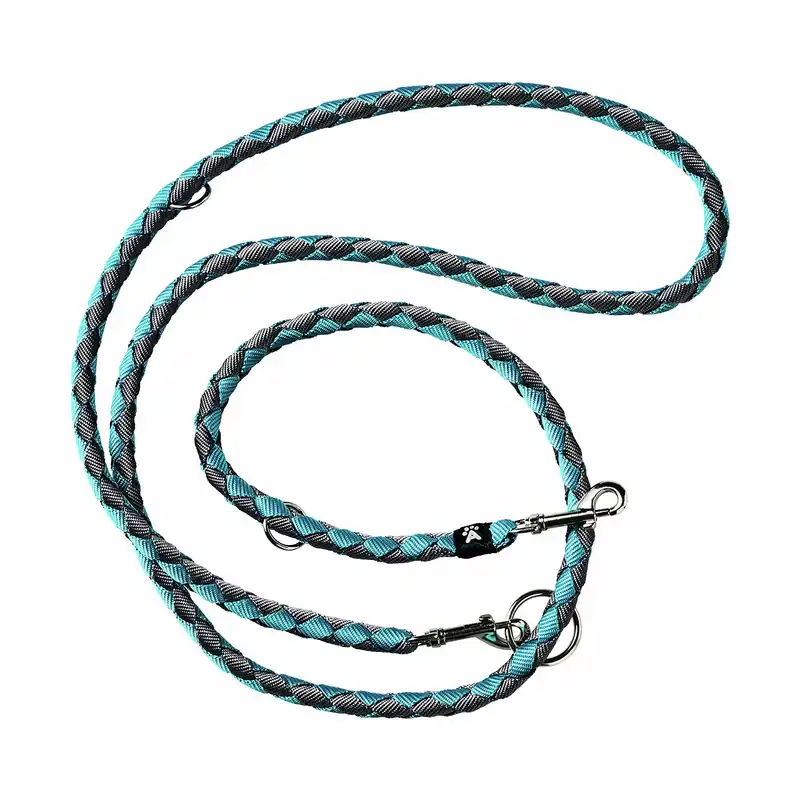 Bestpreis Allpets Elegant Leine S–M 2 m / 12 mm turquoise/grey